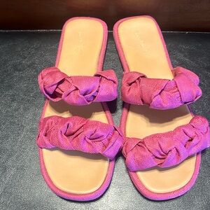 Women's Pink Meg Knotted Slide Sandals